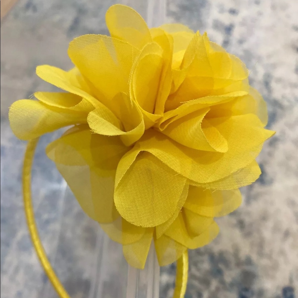 J crew rose crewcuts flower headband new yellow - Picture 3 of 7